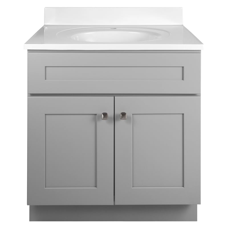 Design House Brookings Fully Assembled Marble Vanity Top in Gray