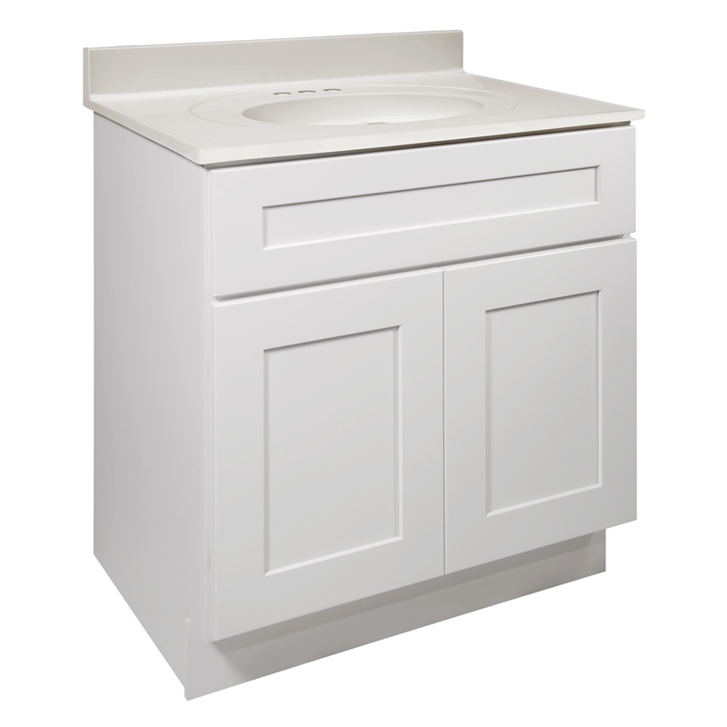 Design House Brookings Fully Assembled Vanity White Cultured White Marble Top