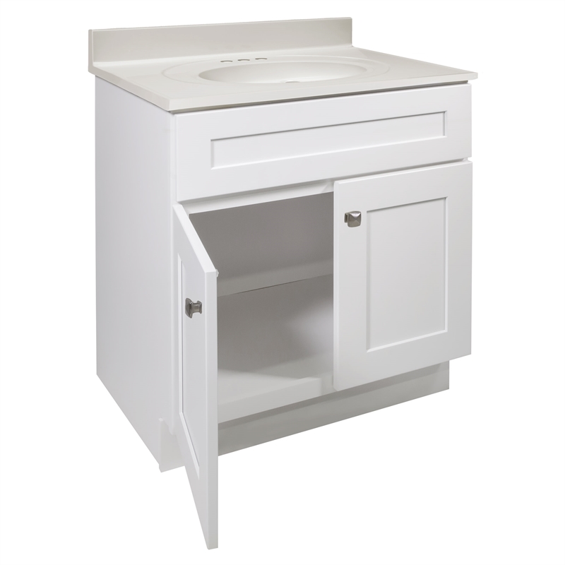 Design House Brookings Fully Assembled Vanity White Cultured White Marble Top