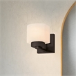 Design House Dove Creek Glass Wall Light in Black