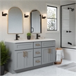 Design House Dove Creek Glass Wall Light in Black