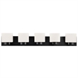 Design House Dove Creek Glass Vanity Light in Black 5 Light
