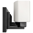 Design House Dove Creek Glass Vanity Light in Black 5 Light
