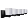 Design House Dove Creek Glass Vanity Light in Black 5 Light