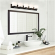 Design House Dove Creek Glass Vanity Light in Black 5 Light