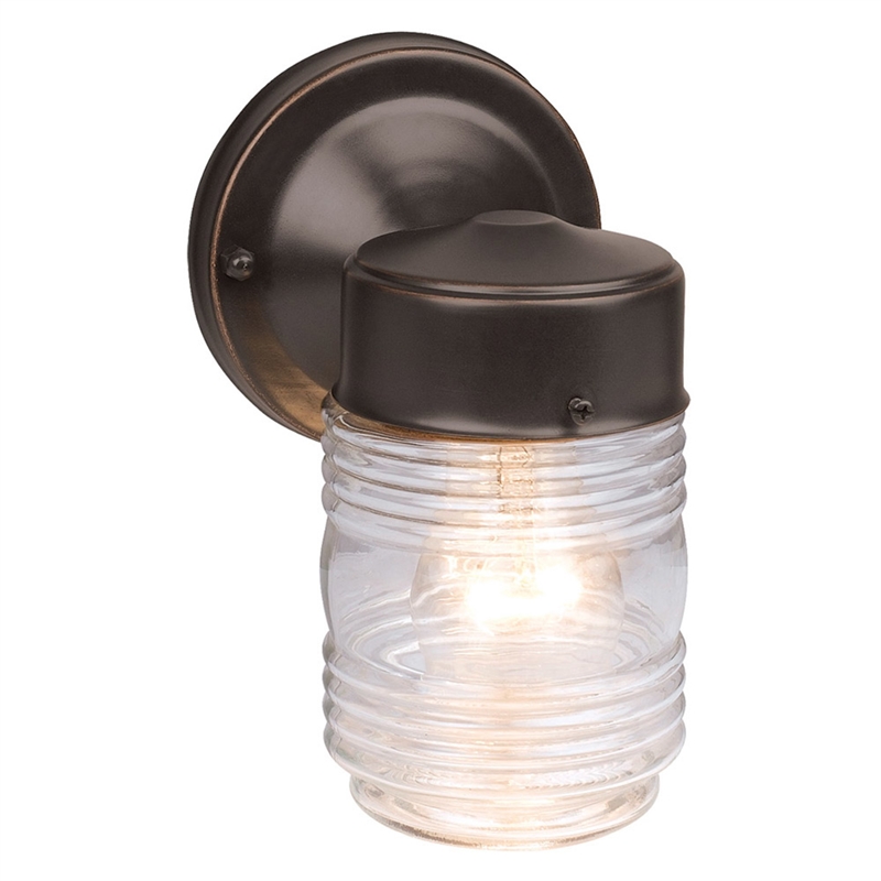 Design House Outdoor Wall Mount Stainless Steel Sconce- Oil Rubbed Bronze 2 Pack