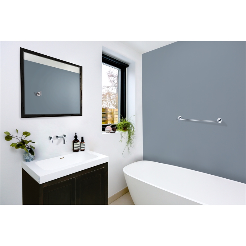 Design House Graz Metal Towel Bar in Polished Chrome 18 Inch