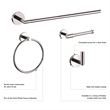 Design House Graz Metal Towel Bar in Polished Chrome 18 Inch