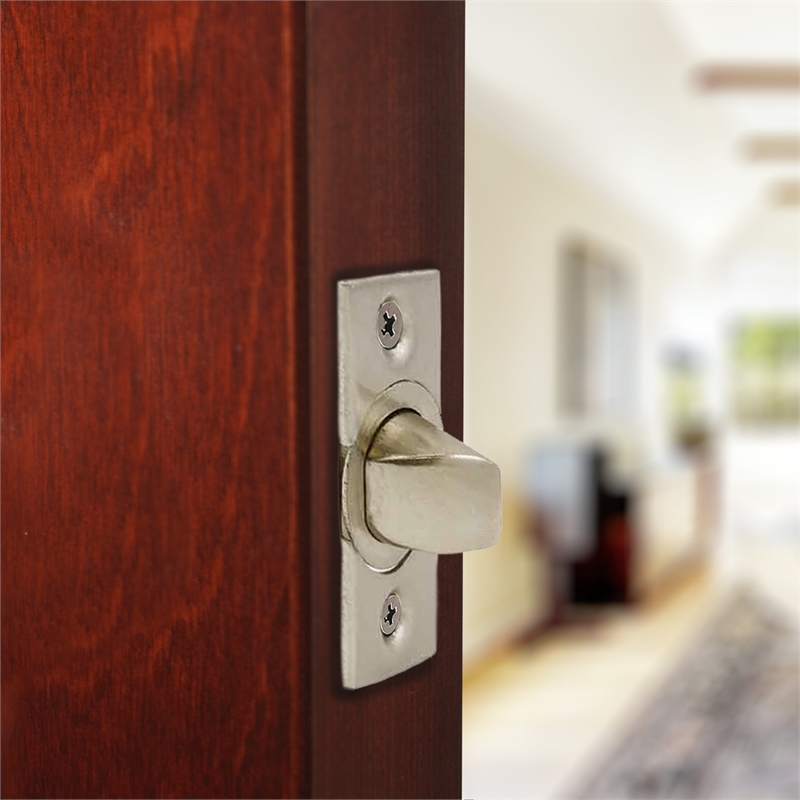 Design House Satin Nickel Universal 6 Way Square Spindle Metal Entry Door Latch