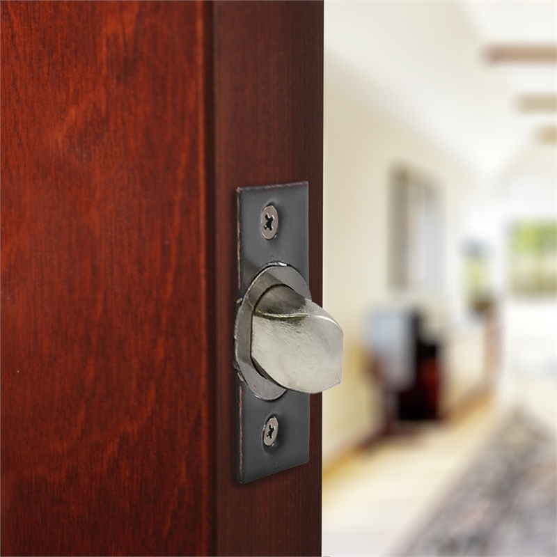 Design House Satin Nickel Universal 6 Way Square Spindle Metal Entry Door Latch