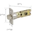 Design House Satin Nickel Universal 6 Way Square Spindle Metal Entry Door Latch