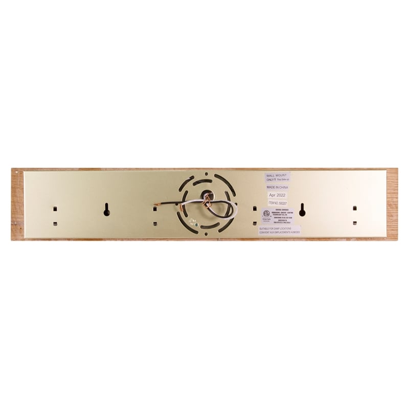 Design House Wood Vanity Light in Honey Oak 4 Light