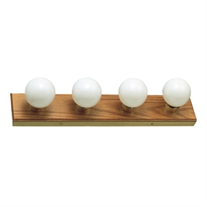 Design House Wood Vanity Light in Honey Oak 4 Light