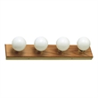 Design House Wood Vanity Light in Honey Oak 4 Light