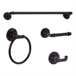 Design House Kimball Bathroom Metal Hardware Kit in Satin Black 4 Piece