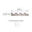 Design House Stainless Steel Vanity Light in Satin Nickel 4 Light