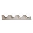 Design House Stainless Steel Vanity Light in Satin Nickel 4 Light