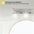 Design House Millbridge Stainless Steel Vanity Light in Satin Nickel 3 Light