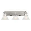 Design House Millbridge Stainless Steel Vanity Light in Satin Nickel 3 Light