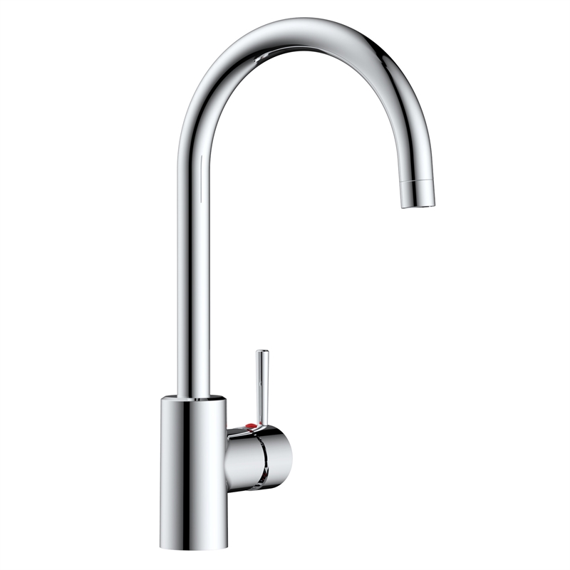 Design House Eastport II Single Metal Handle Kitchen Faucet in Polished Chrome