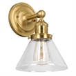 Design House Augustin Glass Wall Light in Satin Gold