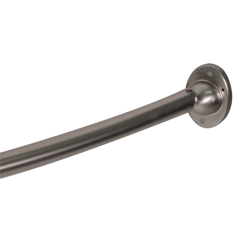 Design House Stainless Steel Curved Shower Rod Satin Nickel