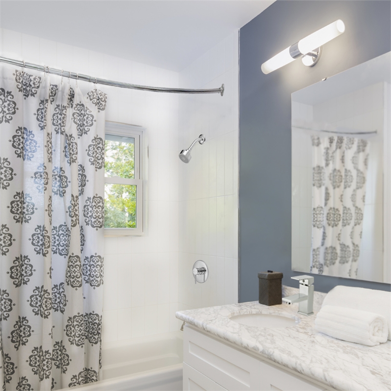 Design House Stainless Steel Curved Shower Rod Satin Nickel