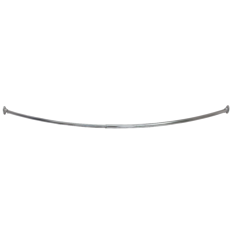 Design House Stainless Steel Curved Shower Rod Satin Nickel