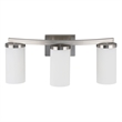 Design House Desta Glass Vanity Bar in Satin Nickel 3 Light