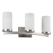 Design House Desta Glass Vanity Bar in Satin Nickel 3 Light