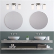 Design House Desta Glass Vanity Bar in Satin Nickel 3 Light