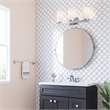Design House Desta Glass Vanity Bar in Satin Nickel 3 Light