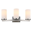 Design House Desta Glass Vanity Bar in Satin Nickel 3 Light