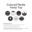 Concord Vanity with Solid White Cultured Marble Top  Fully Assembled  61-Inch