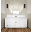 Concord Vanity with Solid White Cultured Marble Top  Fully Assembled  61-Inch