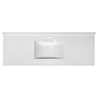 Camilla II Cultured Marble Single Bowl Vanity Top in White 61-Inch