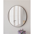 Design House Kenna Round Wall Mirror with Black Frame 28Inch 2Pack Glass Black