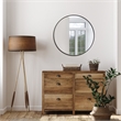 Design House Kenna Round Wall Mirror with Black Frame 28Inch 2Pack Glass Black