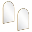Maeve Arched Wall Mirror with Gold Frame 30 in x  20 in 2-Pack