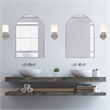 Maeve Arched Wall Mirror with Silver Frame 36 in x  24 in 2-Pack