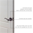 Design House Scroll Brass Keyed Entry Door Knob in Matte Black