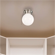 Design House Globe Stainless Steel Ceiling Light with Pull Chain in Satin Nickel