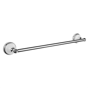 Design House Savannah 24&quot Stainless Steel Towel Bar in Polished Chrome/White