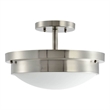 Design House Harris 2-Light Dual Mount Metal Ceiling Light in Satin Nickel
