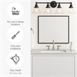Design House Augustin 4-Light Glass Vanity Light in Matte Black