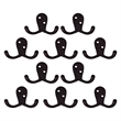 Design House 10-Pack Stainless Steel Double Hook in Matte Black