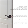 Design House Scroll Brass 2-Way Privacy Door Lever in Matte Black