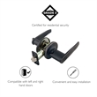 Design House Delavan Latch Entry Straight Brass Door Handle in Oil Rubbed Bronze