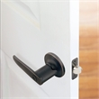 Design House Delavan Latch Entry Straight Brass Door Handle in Oil Rubbed Bronze