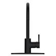 Design House Eastport II Single Handle Metal Kitchen Faucet in Matte Black